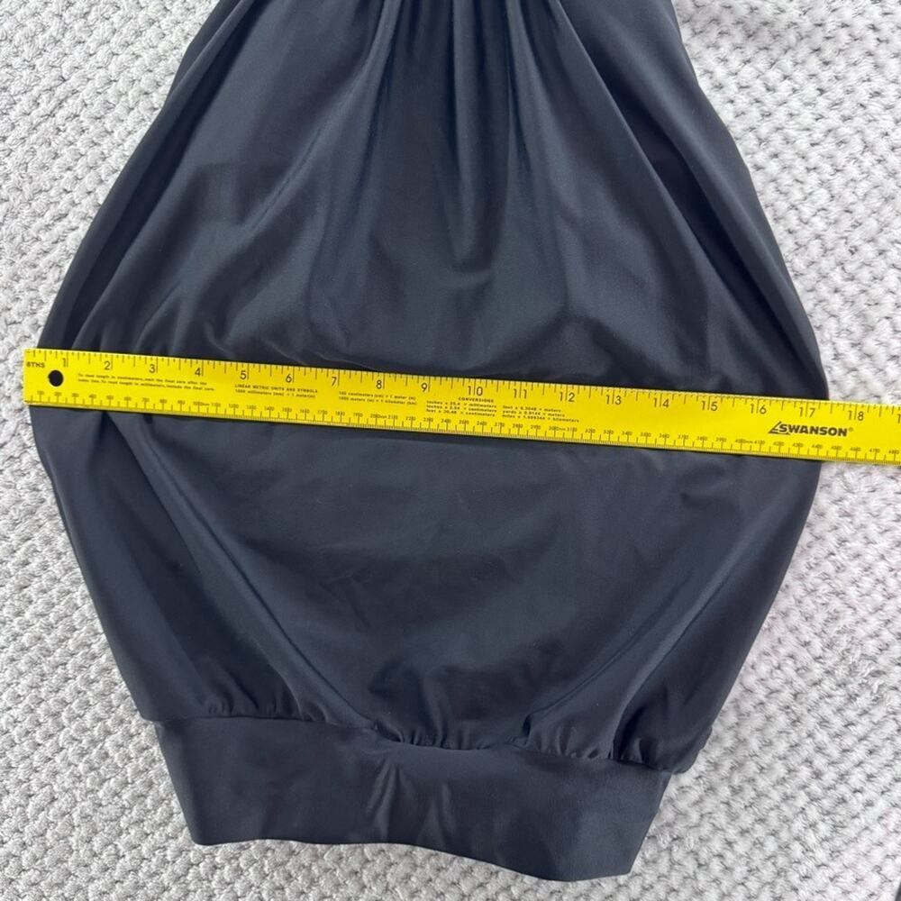 Albion Blousy Tankini Womens M Black Matte Padded Build-in Bra Halter Tie New - Picture 8 of 9